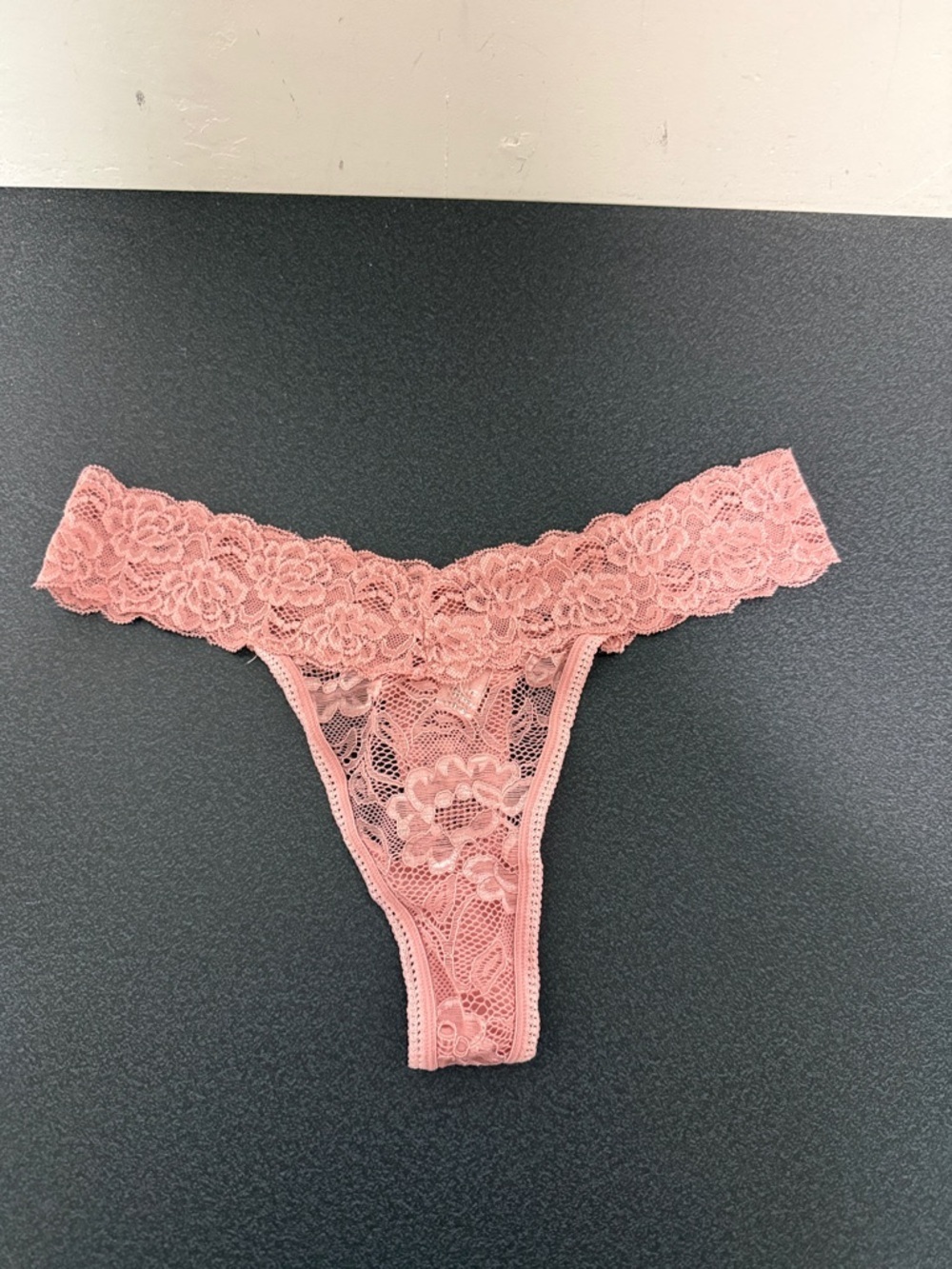 Nicole Miller Pink Lace Thong Panty